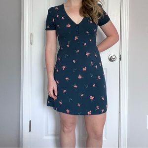 Floral Dress with Button Details